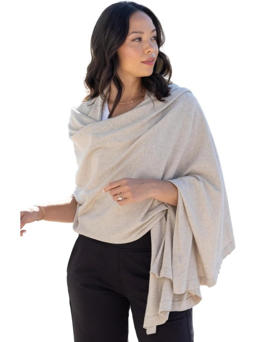 Cozy Organic Cotton Travel Scarf, Stylish Wrap & Shawl for Women, Versatile